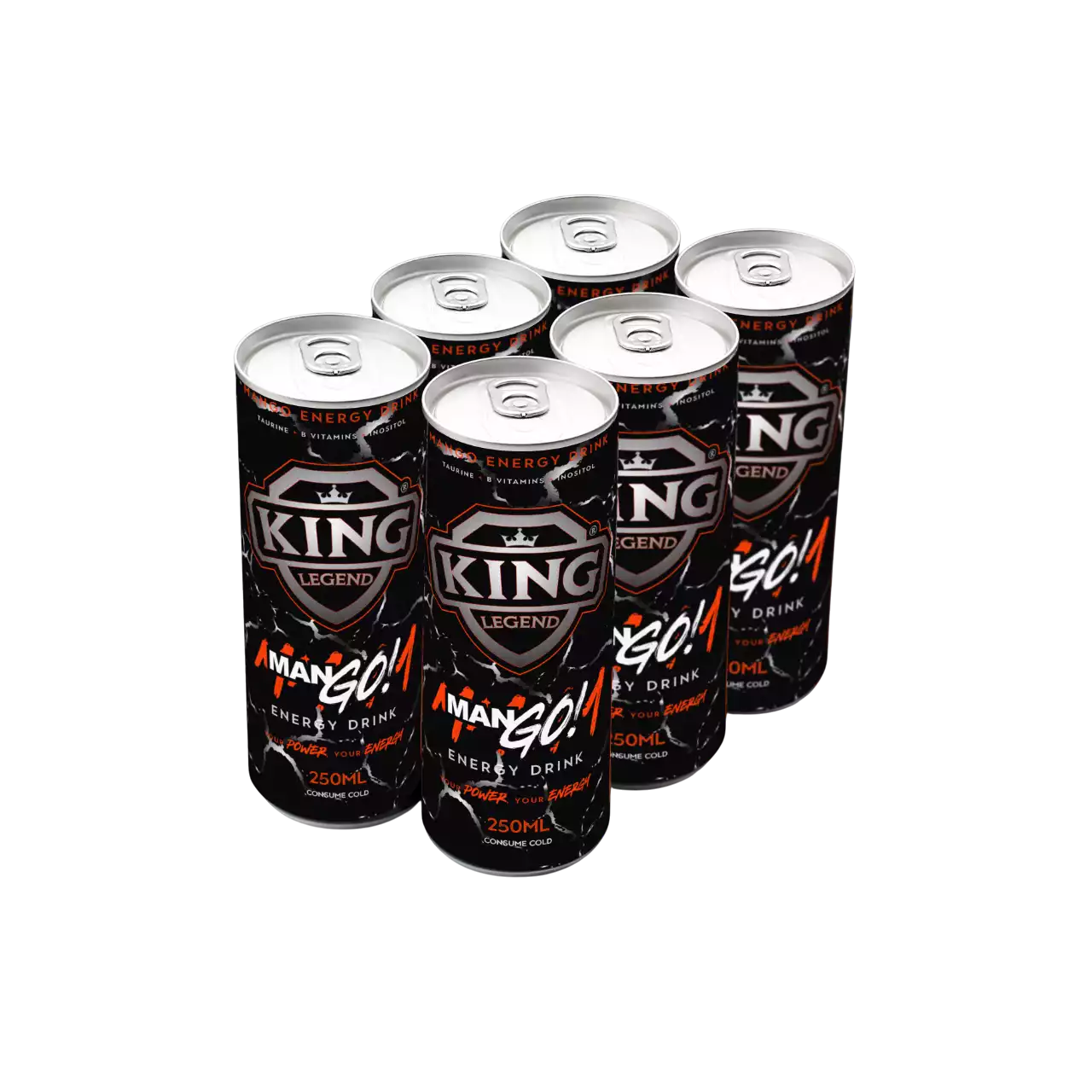 King Legend Energy Drink Mango 250 ml 6 adet